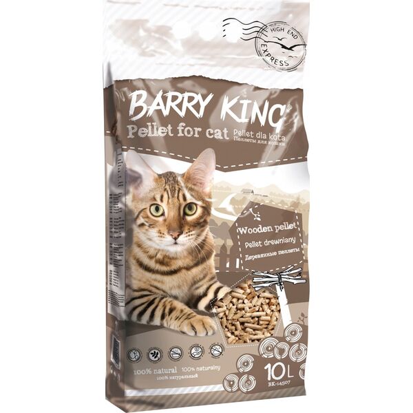 Żwirek dla kota Barry King Pellet drewniany dla kota 10L