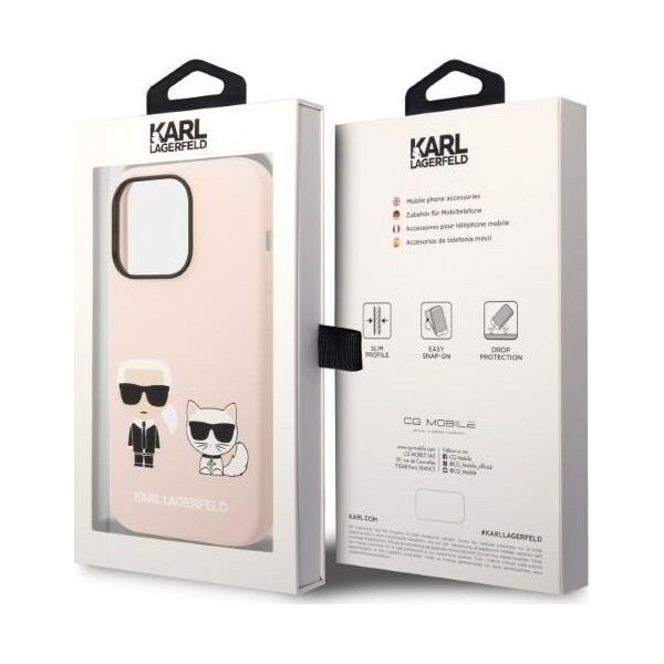 Karl Lagerfeld Karl Lagerfeld Liquid Silicone Karl & Choupette MagSafe - Etui iPhone 14 Pro Max (różowy)