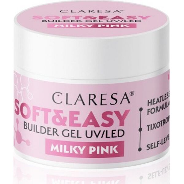 Claresa Żel budujący Soft&Easy Milky Pink 45g