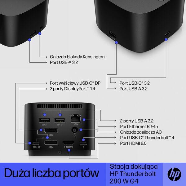 Stacja/replikator HP Thunderbolt 4 (4J0G4AA#ABB)