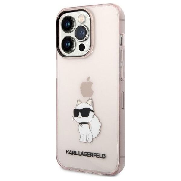 Karl Lagerfeld Etui Karl Lagerfeld KLHCP14LHNCHTCP Apple iPhone 14 Pro różowy/pink hardcase Ikonik Choupette