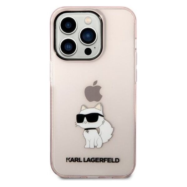 Karl Lagerfeld Etui Karl Lagerfeld KLHCP14LHNCHTCP Apple iPhone 14 Pro różowy/pink hardcase Ikonik Choupette