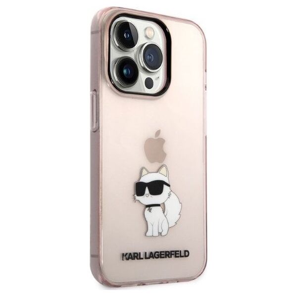 Karl Lagerfeld Etui Karl Lagerfeld KLHCP14LHNCHTCP Apple iPhone 14 Pro różowy/pink hardcase Ikonik Choupette