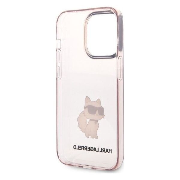 Karl Lagerfeld Etui Karl Lagerfeld KLHCP14LHNCHTCP Apple iPhone 14 Pro różowy/pink hardcase Ikonik Choupette