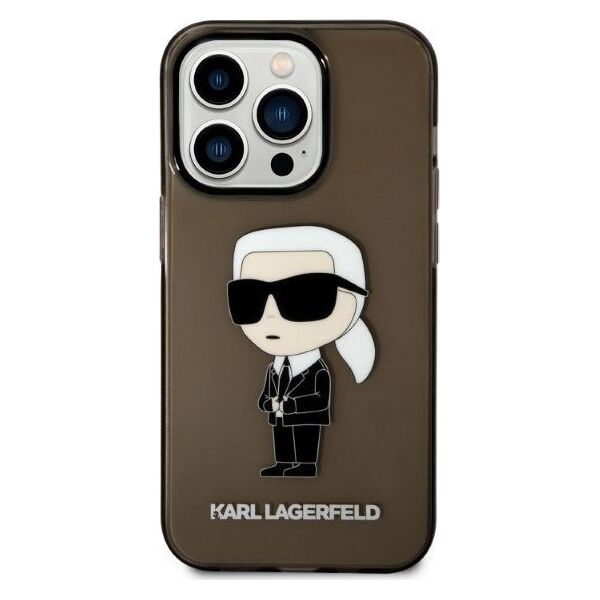 Karl Lagerfeld Etui Karl Lagerfeld KLHCP14LHNIKTCK Apple iPhone 14 Pro czarny/black hardcase Ikonik Etui Karl Lagerfeld