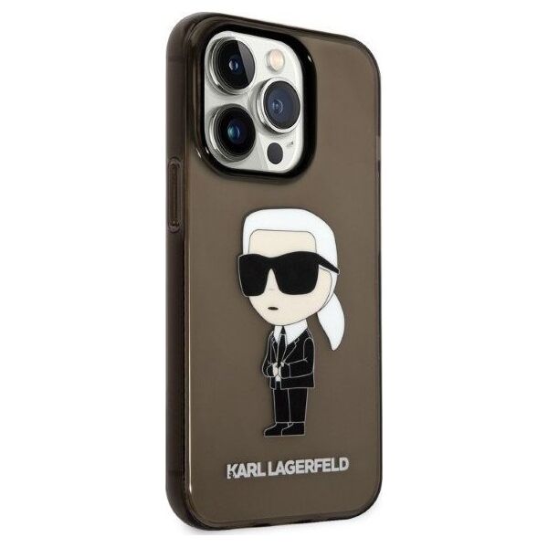 Karl Lagerfeld Etui Karl Lagerfeld KLHCP14LHNIKTCK Apple iPhone 14 Pro czarny/black hardcase Ikonik Etui Karl Lagerfeld