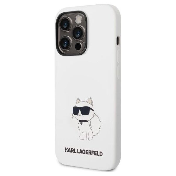 Karl Lagerfeld Etui Karl Lagerfeld KLHCP14LSNCHBCH Apple iPhone 14 Pro hardcase biały/white Silicone Choupette