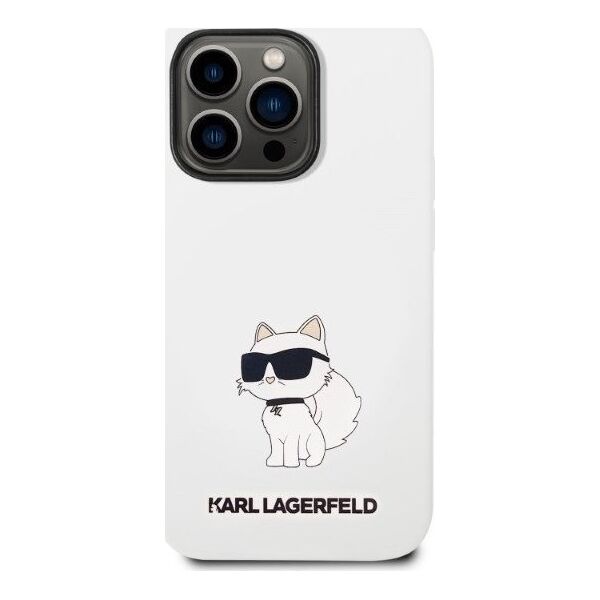 Karl Lagerfeld Etui Karl Lagerfeld KLHCP14LSNCHBCH Apple iPhone 14 Pro hardcase biały/white Silicone Choupette
