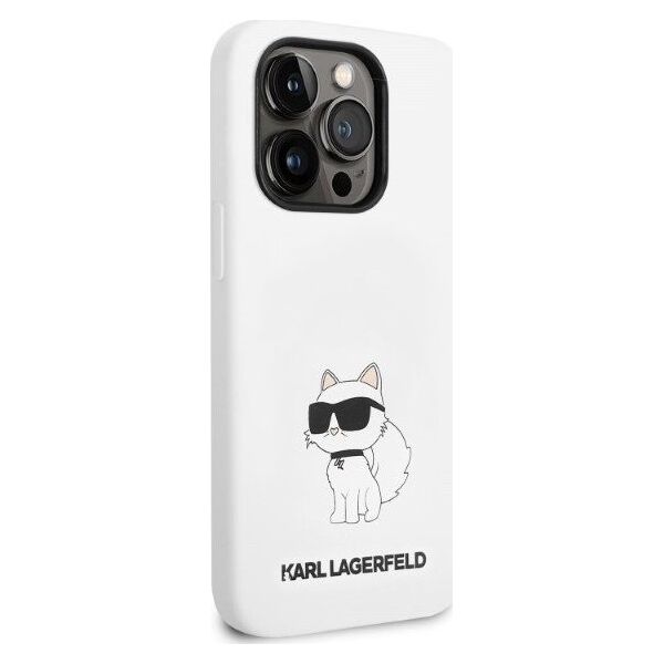 Karl Lagerfeld Etui Karl Lagerfeld KLHCP14LSNCHBCH Apple iPhone 14 Pro hardcase biały/white Silicone Choupette