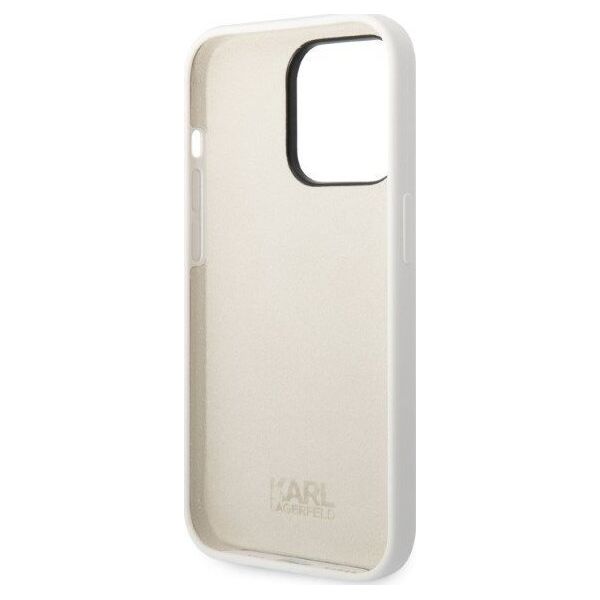 Karl Lagerfeld Etui Karl Lagerfeld KLHCP14LSNCHBCH Apple iPhone 14 Pro hardcase biały/white Silicone Choupette