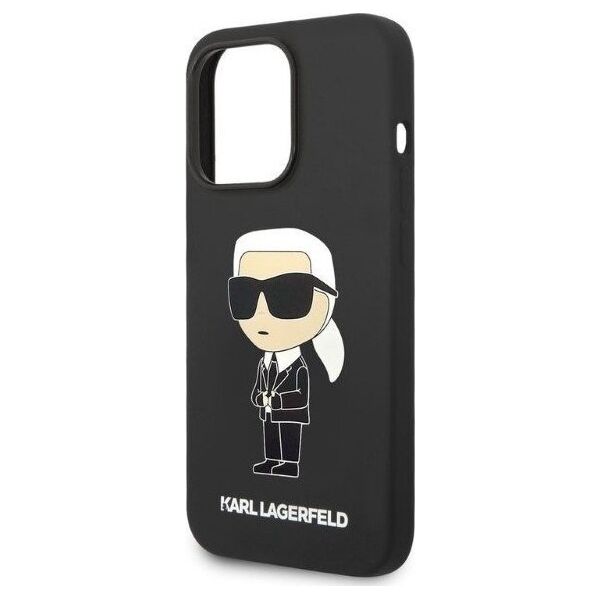 Karl Lagerfeld Etui Karl Lagerfeld KLHCP14LSNIKBCK Apple iPhone 14 Pro hardcase czarny/black Silicone Ikonik