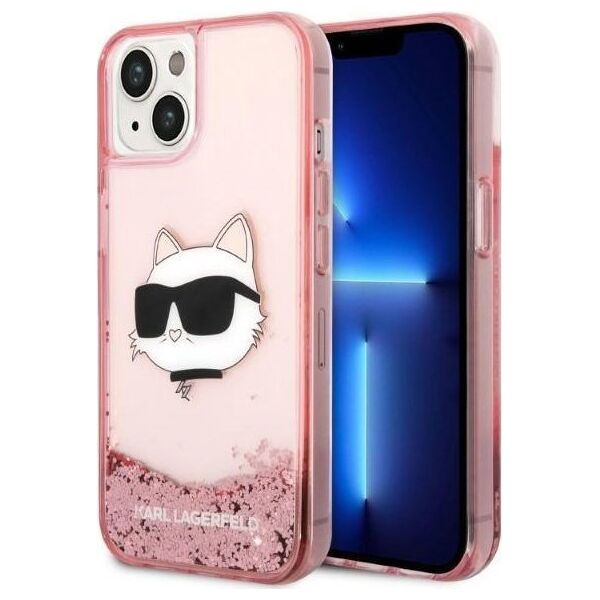 Karl Lagerfeld Etui Karl Lagerfeld KLHCP14MLNCHCP Apple iPhone 14 Plus różowy/pink hardcase Glitter Choupette Head