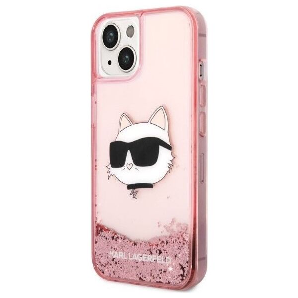 Karl Lagerfeld Etui Karl Lagerfeld KLHCP14MLNCHCP Apple iPhone 14 Plus różowy/pink hardcase Glitter Choupette Head