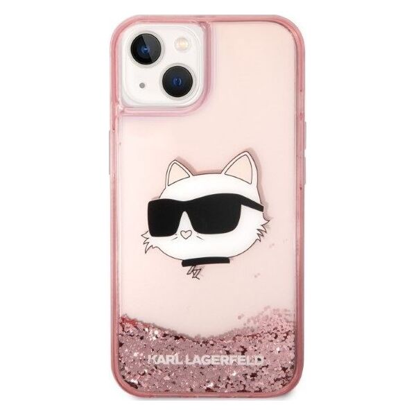 Karl Lagerfeld Etui Karl Lagerfeld KLHCP14MLNCHCP Apple iPhone 14 Plus różowy/pink hardcase Glitter Choupette Head
