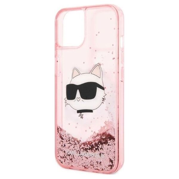 Karl Lagerfeld Etui Karl Lagerfeld KLHCP14MLNCHCP Apple iPhone 14 Plus różowy/pink hardcase Glitter Choupette Head