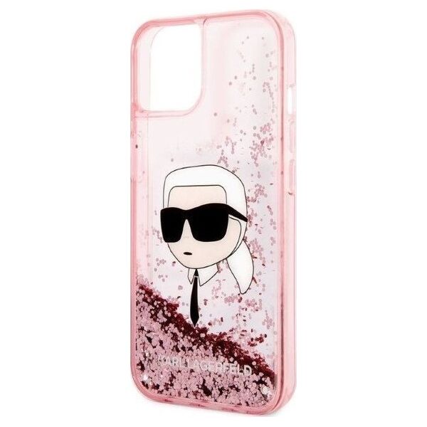 Karl Lagerfeld Etui Karl Lagerfeld KLHCP14MLNKHCP Apple iPhone 14 Plus różowy/pink hardcase Glitter Karl Head