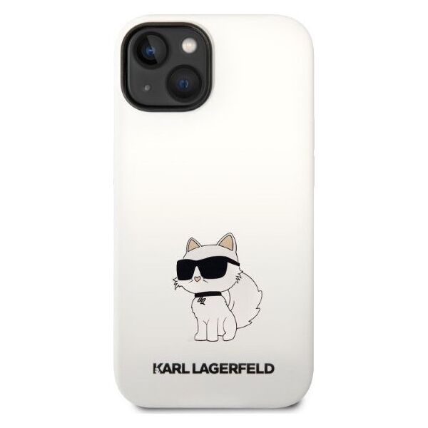 Karl Lagerfeld Etui Karl Lagerfeld KLHCP14MSNCHBCH Apple iPhone 14 Plus hardcase biały/white Silicone Choupette