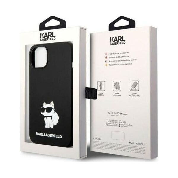 Karl Lagerfeld Etui Karl Lagerfeld KLHCP14MSNCHBCK Apple iPhone 14 Plus hardcase czarny/black Silicone Choupette