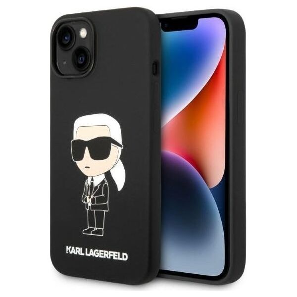 Karl Lagerfeld Etui Karl Lagerfeld KLHCP14MSNIKBCK Apple iPhone 14 Plus hardcase czarny/black Silicone Ikonik
