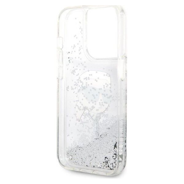 Karl Lagerfeld Etui Karl Lagerfeld KLHCP14XLNKHCH Apple iPhone 14 Pro Max srebrny/silver hardcase Glitter Karl Head