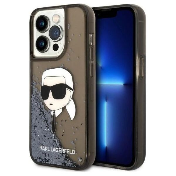 Karl Lagerfeld Etui Karl Lagerfeld KLHCP14XLNKHCK Apple iPhone 14 Pro Max czarny/black hardcase Glitter NFT Karl Head