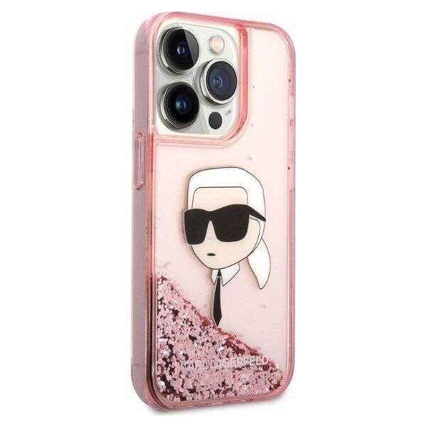 Karl Lagerfeld Etui Karl Lagerfeld KLHCP14XLNKHCP Apple iPhone 14 Pro Max różowy/pink hardcase Glitter NFT Karl Head
