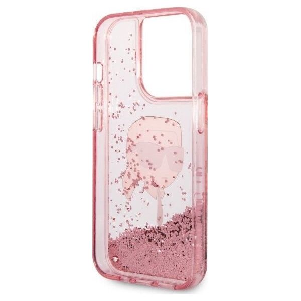 Karl Lagerfeld Etui Karl Lagerfeld KLHCP14XLNKHCP Apple iPhone 14 Pro Max różowy/pink hardcase Glitter NFT Karl Head