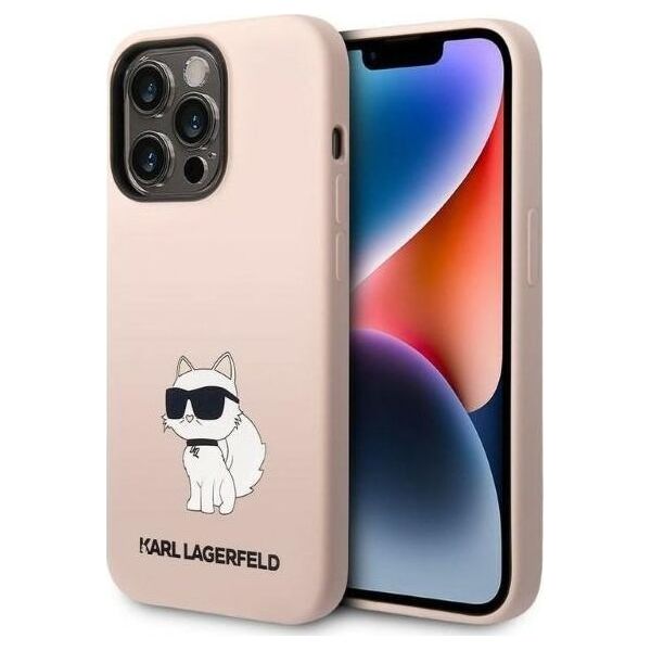 Karl Lagerfeld Etui Karl Lagerfeld KLHCP14XSNCHBCP Apple iPhone 14 Pro Max hardcase różowy/pink Silicone Choupette