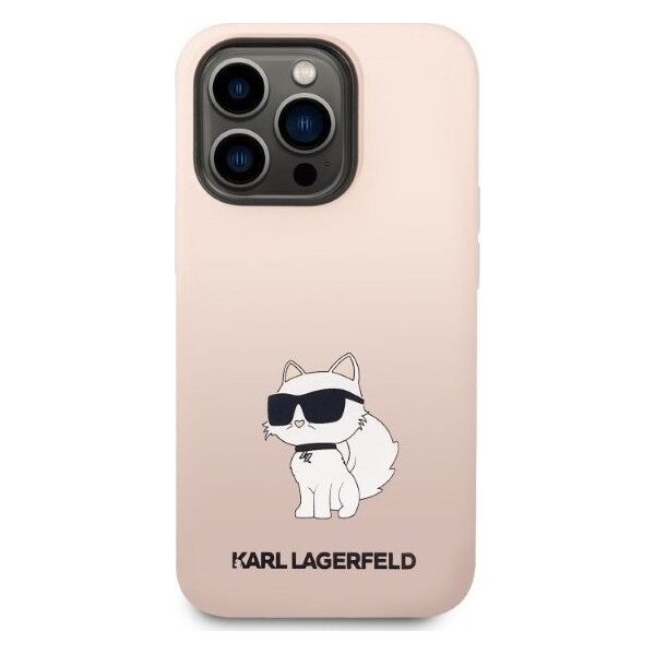 Karl Lagerfeld Etui Karl Lagerfeld KLHCP14XSNCHBCP Apple iPhone 14 Pro Max hardcase różowy/pink Silicone Choupette