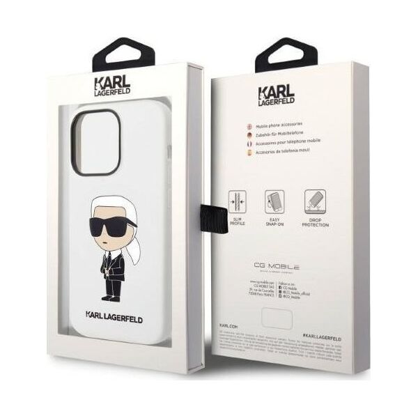 Karl Lagerfeld Etui Karl Lagerfeld KLHCP14XSNIKBCH Apple iPhone 14 Pro Max hardcase biały/white Silicone Ikonik