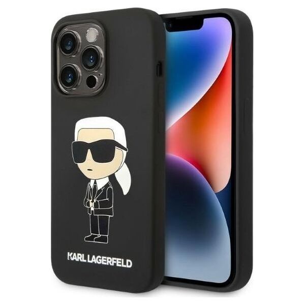 Karl Lagerfeld Etui Karl Lagerfeld KLHCP14XSNIKBCK Apple iPhone 14 Pro Max hardcase czarny/black Silicone Ikonik