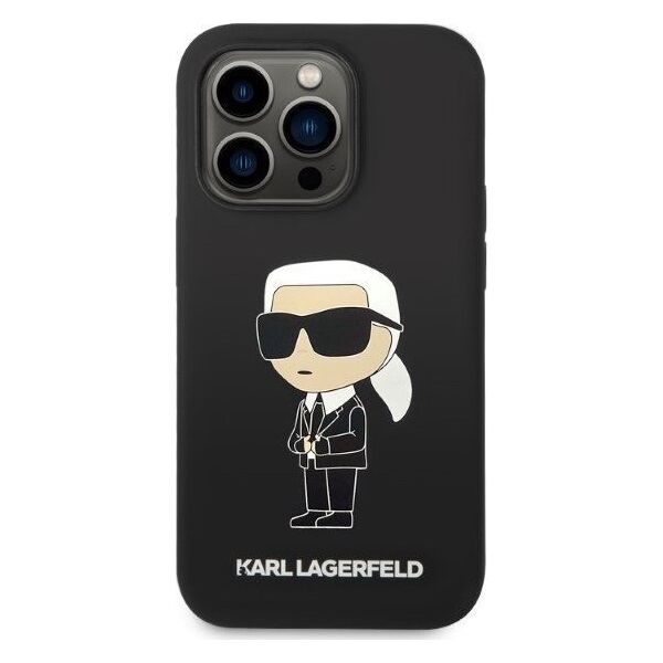 Karl Lagerfeld Etui Karl Lagerfeld KLHCP14XSNIKBCK Apple iPhone 14 Pro Max hardcase czarny/black Silicone Ikonik