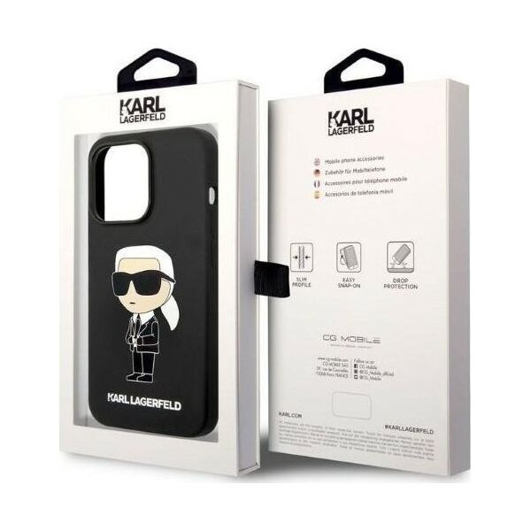 Karl Lagerfeld Etui Karl Lagerfeld KLHCP14XSNIKBCK Apple iPhone 14 Pro Max hardcase czarny/black Silicone Ikonik