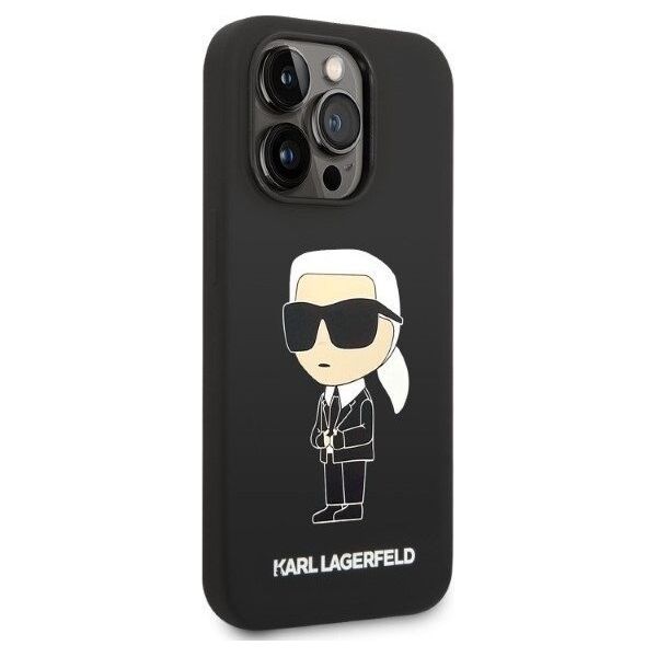 Karl Lagerfeld Etui Karl Lagerfeld KLHMP14XSNIKBCK Apple iPhone 14 Pro Max hardcase czarny/black Silicone NFT Ikonik Magsafe