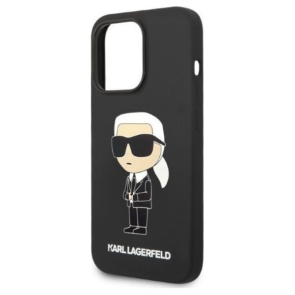 Karl Lagerfeld Etui Karl Lagerfeld KLHMP14XSNIKBCK Apple iPhone 14 Pro Max hardcase czarny/black Silicone NFT Ikonik Magsafe