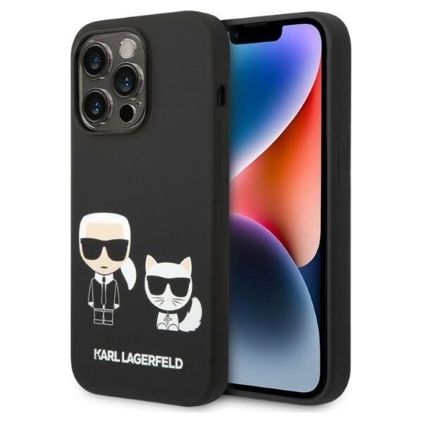 Karl Lagerfeld Etui Karl Lagerfeld KLHMP14XSSKCK Apple iPhone 14 Pro Max hardcase czarny/black Liquid Silicone Karl & Choupette Magsafe