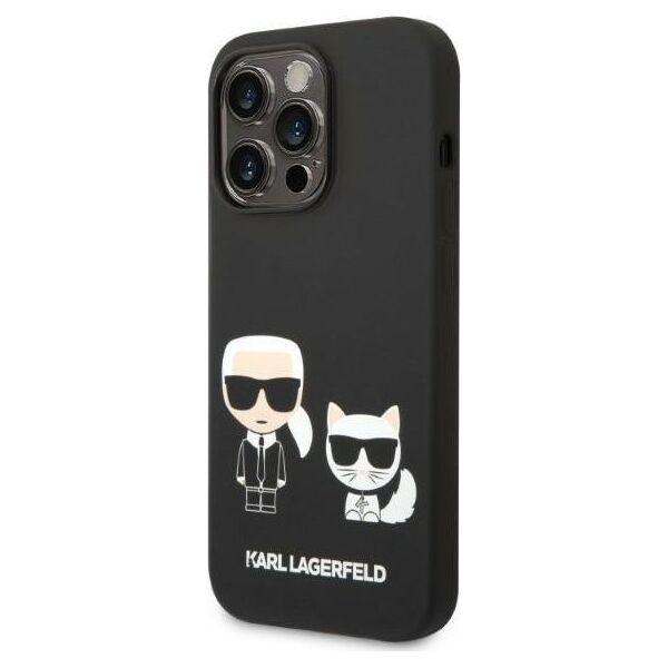 Karl Lagerfeld Etui Karl Lagerfeld KLHMP14XSSKCK Apple iPhone 14 Pro Max hardcase czarny/black Liquid Silicone Karl & Choupette Magsafe