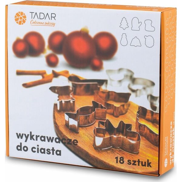 Tadar ZESTAW WYKRAWACZY DO CIASTA 18 ELE. 6 WZORÓW TADAR TD-2931
