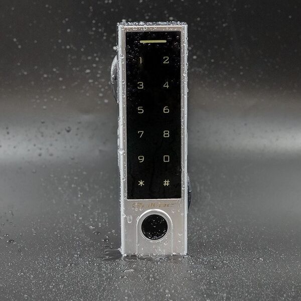 Qoltec Zamek szyfrowy dotykowy TITAN z czytnikiem linii papilarnych | RFID | BT 4.0 | kod | karta | brelok | dzwonek | IP68 | EM