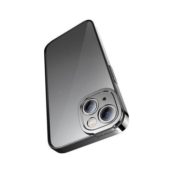 Baseus Zestaw ochronny Baseus Glitter przeźroczyste etui i szkło hartowane do iPhone 14 Plus (czarny)