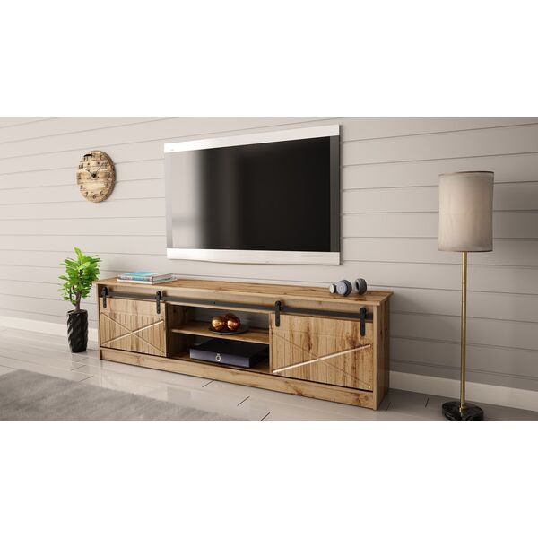 Cama Meble Szafka RTV GRANERO 200x56,7x35 dąb wotan