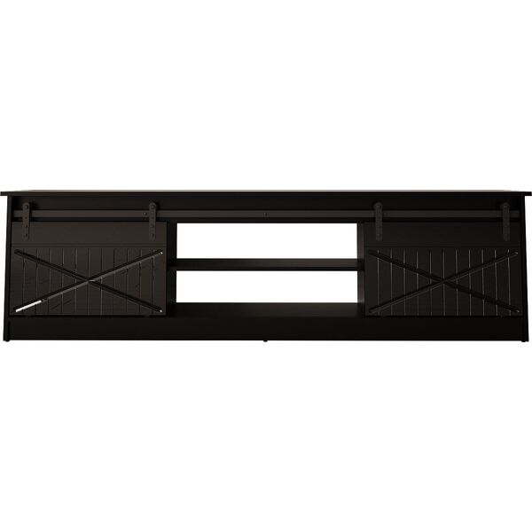 Cama Meble Szafka RTV GRANERO 200x56,7x35 czarny/czarny poł