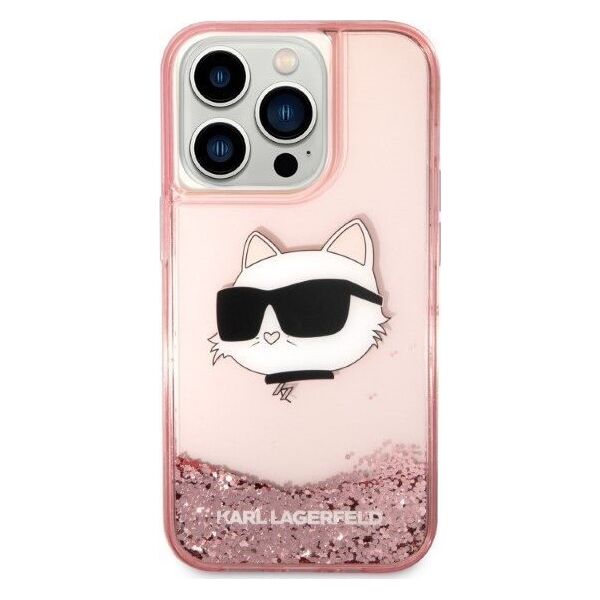 Karl Lagerfeld Karl Lagerfeld KLHCP14LLNCHCP iPhone 14 Pro 6,1" różowy/pink hardcase Glitter Choupette Head NoSize
