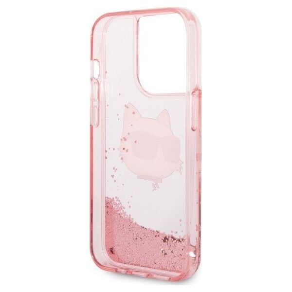 Karl Lagerfeld Karl Lagerfeld KLHCP14LLNCHCP iPhone 14 Pro 6,1" różowy/pink hardcase Glitter Choupette Head NoSize