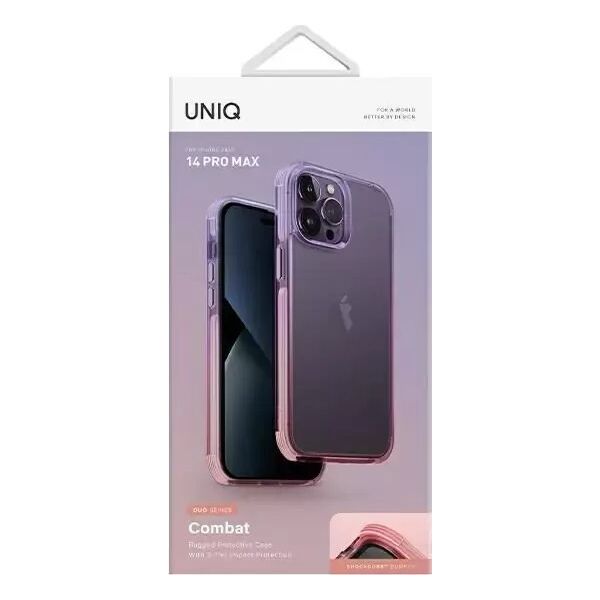 Uniq UNIQ etui Combat Duo iPhone 14 Pro Max 6,7" liliowo-różowy/lilac lavender-pink