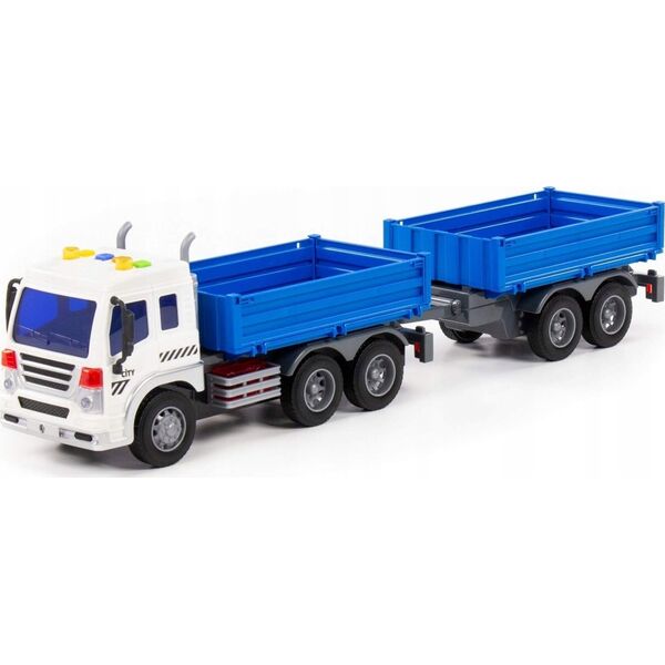 Polesie AUTO TRUCK 50CM WADER P SW/DZ NIEB TRAILER WB4 14119325 4810344093127