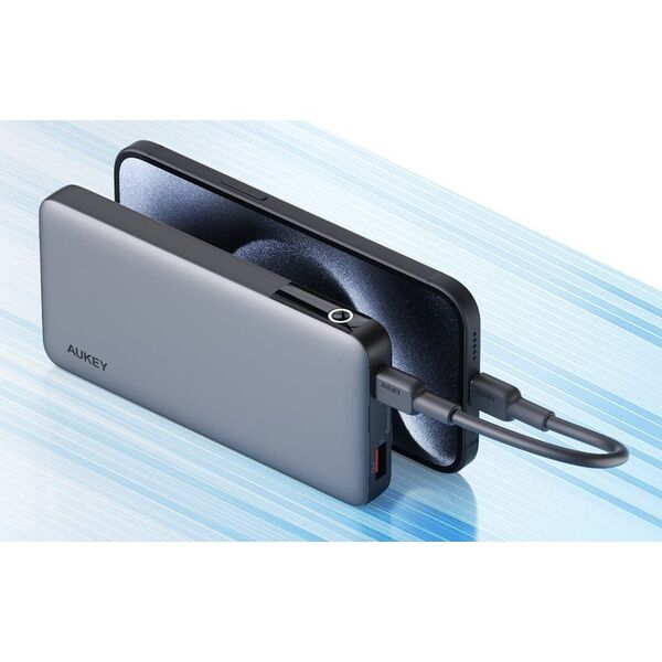 Aukey Powerbank Aukey PB-Y41, 10000mAh, 30W (szary)