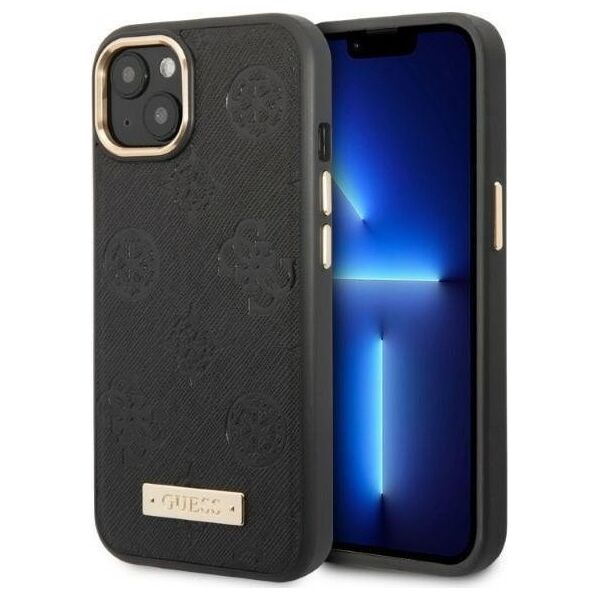 Guess Guess GUHMP13MSAPSTK iPhone 13 6,1" czarny/black hardcase Peony Logo Plate MagSafe NoSize