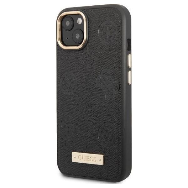 Guess Guess GUHMP13MSAPSTK iPhone 13 6,1" czarny/black hardcase Peony Logo Plate MagSafe NoSize