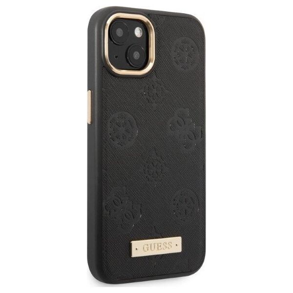 Guess Guess GUHMP13MSAPSTK iPhone 13 6,1" czarny/black hardcase Peony Logo Plate MagSafe NoSize